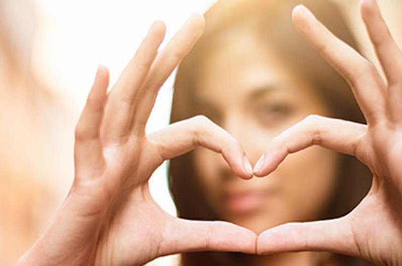 Heart made out of hands